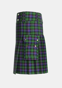 Utility_Rankin_Dalgleish_2_Tartan_3152_kilt_left_image_with_pleated_design_and_adjustable_buckles_for_men