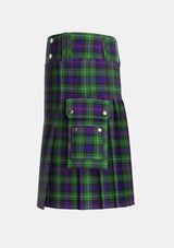 Utility_Rankin_Dalgleish_Tartan_5440_kilt_left_image_with_pleated_design_and_adjustable_buckles_for_men