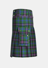 Utility_Rankin_tartan_188_kilt_left_image_with_pleated_design_and_adjustable_buckles_for_men