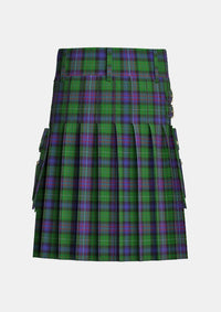 Utility_Rankine_Tartan_292_kilt_back_image_with_pleated_design_and_adjustable_buckles_for_men