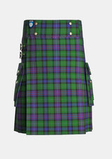 Utility_Rankine_Tartan_292_kilt_front_image_with_pleated_design_and_adjustable_buckles_for_men