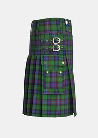 Utility_Rankine_Tartan_292_kilt_right_image_with_pleated_design_and_adjustable_buckles_for_men