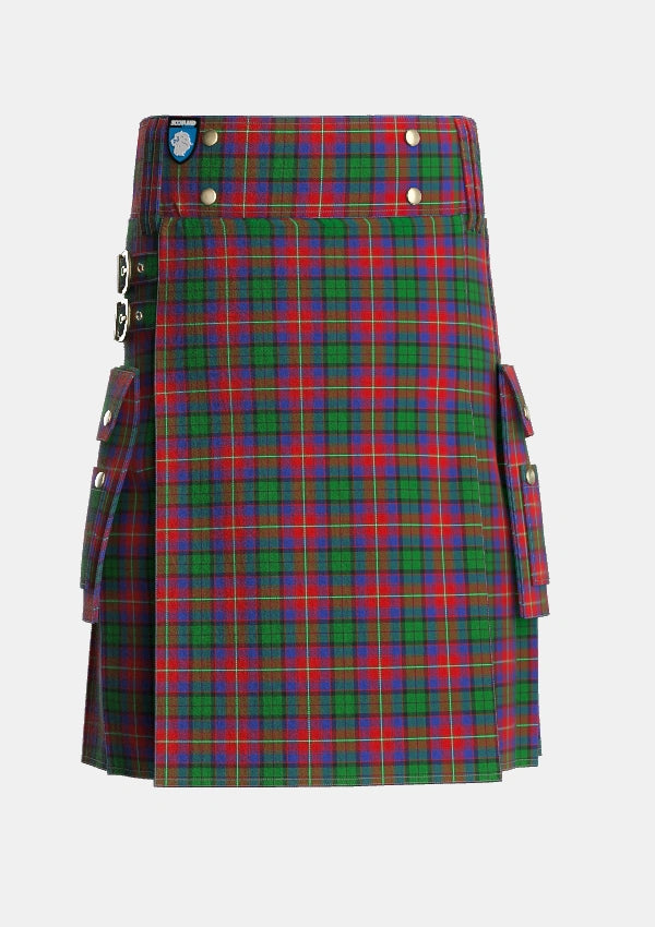 Utility_Rattray_of_Lude_Tartan_1096_kilt_front_image_with_pleated_design_and_adjustable_buckles_for_men