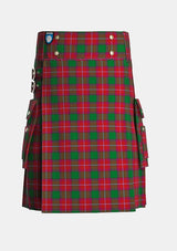 Utility_Rattray_tartan_819_kilt_front_image_with_pleated_design_and_adjustable_buckles_for_men