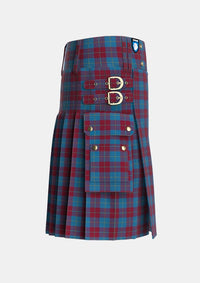 Utility_Reagan_Tartan_6427_kilt_right_image_with_pleated_design_and_adjustable_buckles_for_men