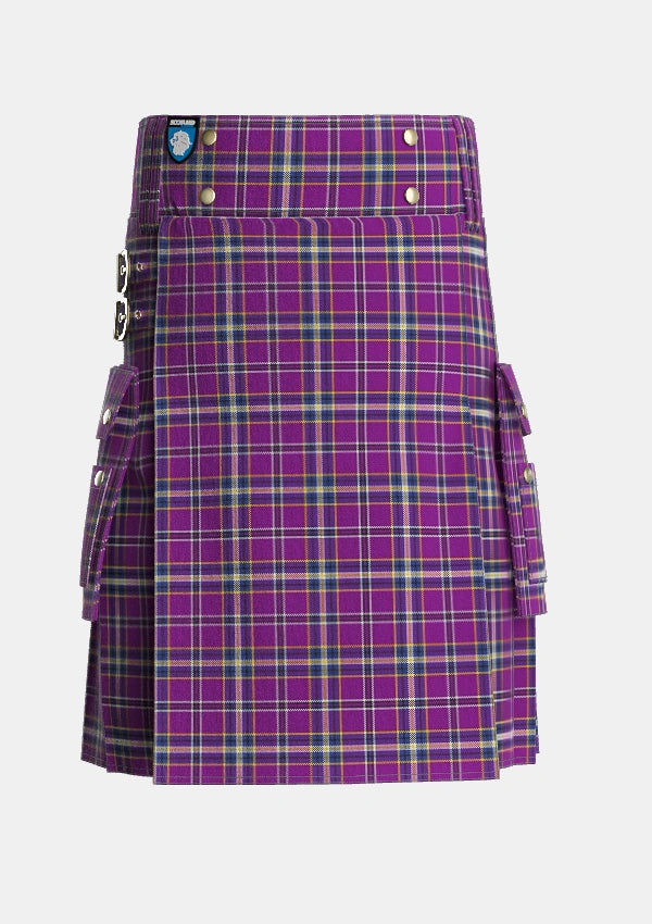 Utility_Regan_ORiagain_Tartan_4020_kilt_front_image_with_pleated_design_and_adjustable_buckles_for_men