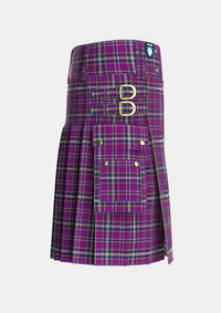 Utility_Regan_ORiagain_Tartan_4020_kilt_right_image_with_pleated_design_and_adjustable_buckles_for_men