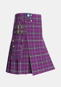 Utility_Regan_ORiagain_Tartan_4020_kilt_side_image_with_pleated_design_and_adjustable_buckles_for_men
