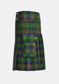 Utility_Reid_tartan_2066_kilt_left_image_with_pleated_design_and_adjustable_buckles_for_men