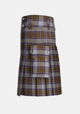 Utility_Renfrew_Tartan_5414_kilt_left_image_with_pleated_design_and_adjustable_buckles_for_men