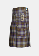 Utility_Renfrew_Tartan_5414_kilt_right_image_with_pleated_design_and_adjustable_buckles_for_men