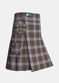 Utility_Renfrew_Tartan_5414_kilt_side_image_with_pleated_design_and_adjustable_buckles_for_men