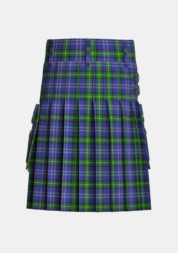 Utility_Renfrewshire_Tartan_2560_kilt_back_image_with_pleated_design_and_adjustable_buckles_for_men