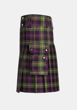 Utility_Rennie_Tartan_716_kilt_left_image_with_pleated_design_and_adjustable_buckles_for_men