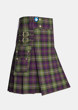 Utility_Rennie_Tartan_716_kilt_side_image_with_pleated_design_and_adjustable_buckles_for_men