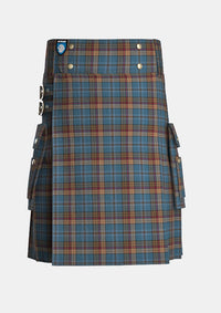 Utility_Renton_Tartan_7192_kilt_front_image_with_pleated_design_and_adjustable_buckles_for_men
