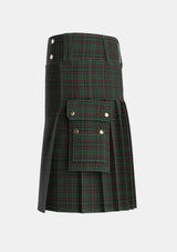 Utility_Renwick_2_Tartan_787_kilt_left_image_with_pleated_design_and_adjustable_buckles_for_men