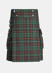 Utility_Renwick_Tartan_787_kilt_front_image_with_pleated_design_and_adjustable_buckles_for_men