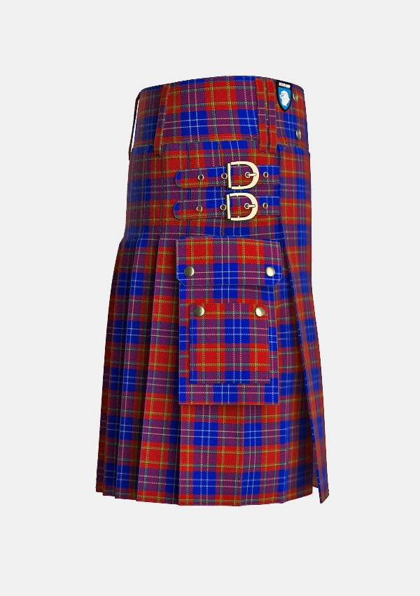 Utility_Richardson_Tartan_5948_kilt_right_image_with_pleated_design_and_adjustable_buckles_for_men