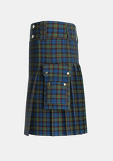 Utility_Riddoch_Tartan_3316_kilt_left_image_with_pleated_design_and_adjustable_buckles_for_men