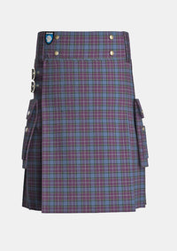 Utility_Riley_s_Theme_Tartan_10657_kilt_front_image_with_pleated_design_and_adjustable_buckles_for_men