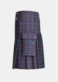 Utility_Riley_s_Theme_Tartan_10657_kilt_left_image_with_pleated_design_and_adjustable_buckles_for_men