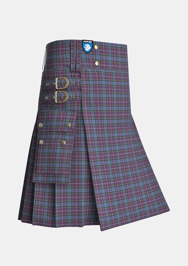 Utility_Riley_s_Theme_Tartan_10657_kilt_side_image_with_pleated_design_and_adjustable_buckles_for_men