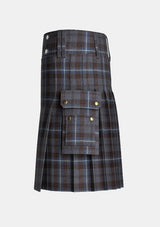 Utility_Rivers_of_Scotland_tartan_kilt_left_image_with_pleated_design_and_adjustable_buckles_for_men