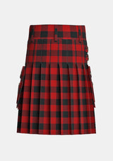Utility_Rob_Roy_Macgregor_Tartan_1504_kilt_back_image_with_pleated_design_and_adjustable_buckles_for_men