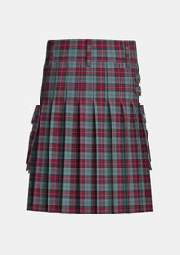 Utility_Rob_Roy_Tartan_7026_kilt_back_image_with_pleated_design_and_adjustable_buckles_for_men