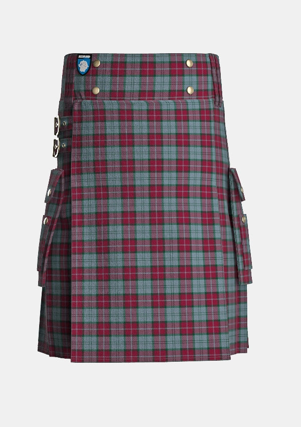 Utility_Rob_Roy_Tartan_7026_kilt_front_image_with_pleated_design_and_adjustable_buckles_for_men