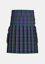 Utility_Robb_Tartan_3157_kilt_back_image_with_pleated_design_and_adjustable_buckles_for_men