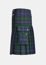 Utility_Robb_Tartan_3157_kilt_left_image_with_pleated_design_and_adjustable_buckles_for_men