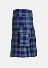 Utility_Roberts_tartan_5762_kilt_left_image_with_pleated_design_and_adjustable_buckles_for_men