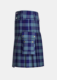 Utility_Roberts_tartan_5762_kilt_left_image_with_pleated_design_and_adjustable_buckles_for_men