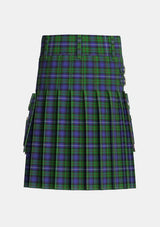Utility_Robertson_Hunting_1_Tartan_299_kilt_back_image_with_pleated_design_and_adjustable_buckles_for_men