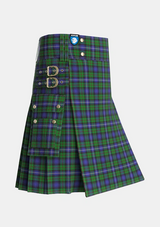 Utility_Robertson_Hunting_1_Tartan_299_kilt_side_image_with_pleated_design_and_adjustable_buckles_for_men