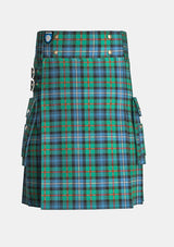 Utility_Robertson_Hunting_Ancient_Tartan_kilt_front_image_with_pleated_design_and_adjustable_buckles_for_men