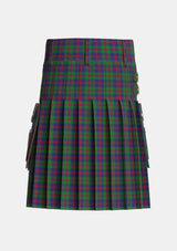Utility_Robertson_Struan_Tartan_530_kilt_back_image_with_pleated_design_and_adjustable_buckles_for_men