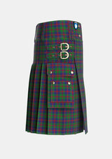 Utility_Robertson_Struan_Tartan_530_kilt_right_image_with_pleated_design_and_adjustable_buckles_for_men