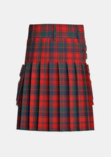 Utility_Robertson_tartan_kilt_back_image_with_pleated_design_and_adjustable_buckles_for_men