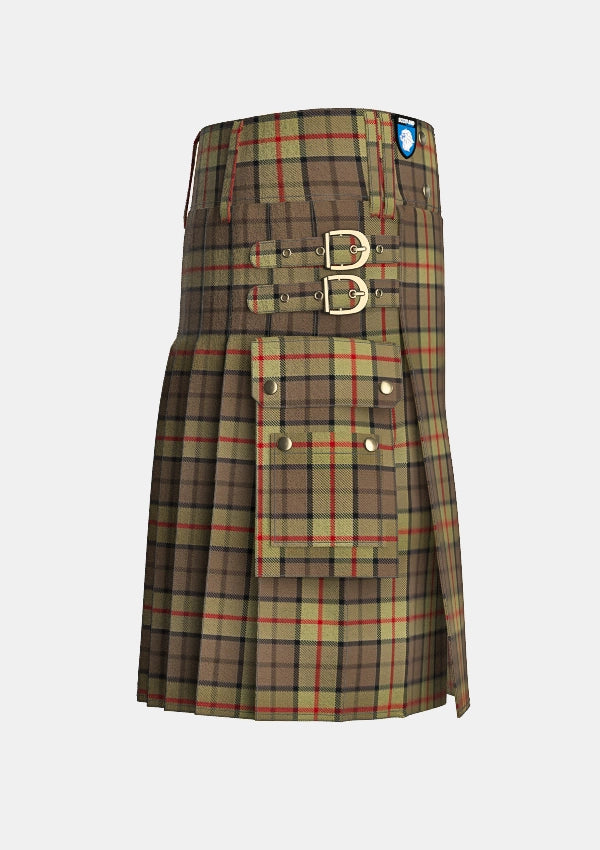 Utility_Rogers_C_Tartan_12372_kilt_right_image_with_pleated_design_and_adjustable_buckles_for_men