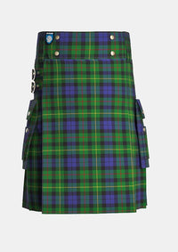 Utility_Rollo_Tartan_1971_kilt_front_image_with_pleated_design_and_adjustable_buckles_for_men