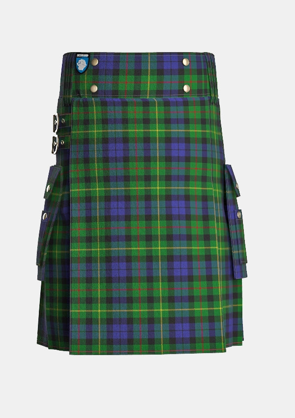 Utility_Rollo_Tartan_1971_kilt_front_image_with_pleated_design_and_adjustable_buckles_for_men