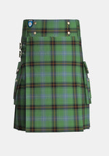 Utility_Rooney_Tartan_7517_kilt_front_image_with_pleated_design_and_adjustable_buckles_for_men