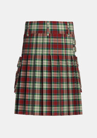 Utility_Rose_White_Dress_Tartan_1227_kilt_back_image_with_pleated_design_and_adjustable_buckles_for_men