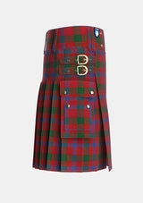 Utility_Ross_4_Tartan_864_kilt_right_image_with_pleated_design_and_adjustable_buckles_for_men