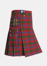 Utility_Ross_4_Tartan_864_kilt_side_image_with_pleated_design_and_adjustable_buckles_for_men