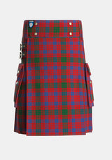 Utility_Ross_5_Tartan_882_kilt_front_image_with_pleated_design_and_adjustable_buckles_for_men