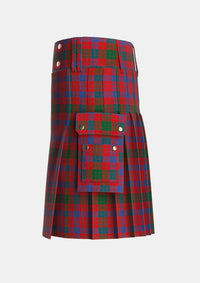 Utility_Ross_5_Tartan_882_kilt_left_image_with_pleated_design_and_adjustable_buckles_for_men